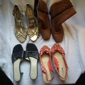 Womens Size 8.5 Shoe Bundle Pre-Owned Heels Boots